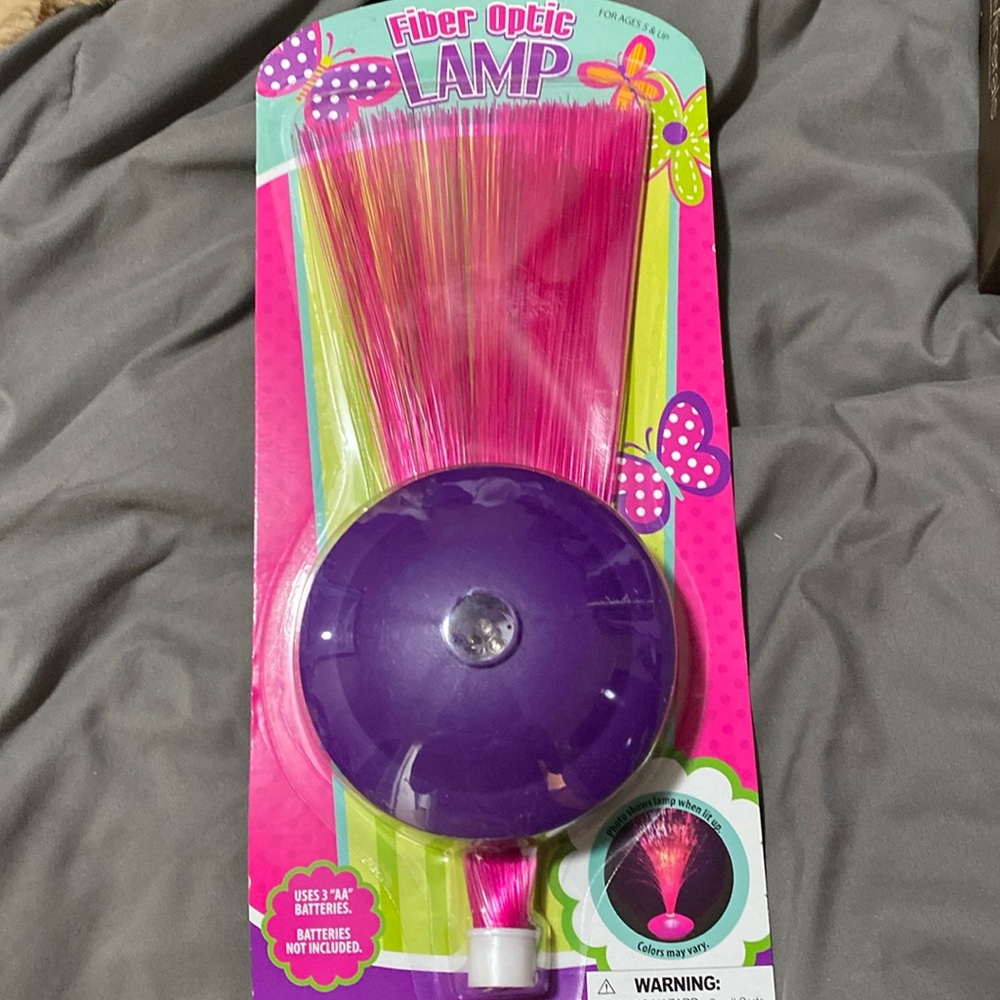 Fiber optic lamp pink and purple new